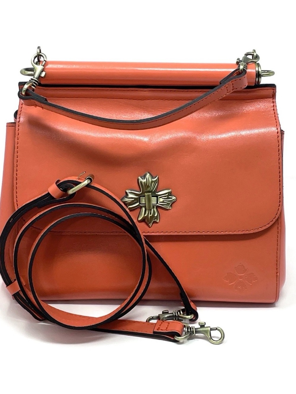 Patricia Nash Purse Cecile Top-Handle Leather Satchel w/Crossbody Strap